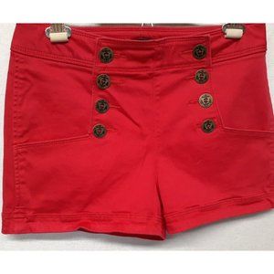 Express Shorts Size 4 W29 L2.5 Anchor Buttons Accent Women's Red 55285